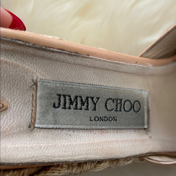 Jimmy Choo Nude Patent Leather Wedges Size EU 41 - Picture 8 of 16